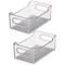 mDesign Plastic Kitchen Pantry Cabinet Food Storage Bin, 2 Pack - Clear